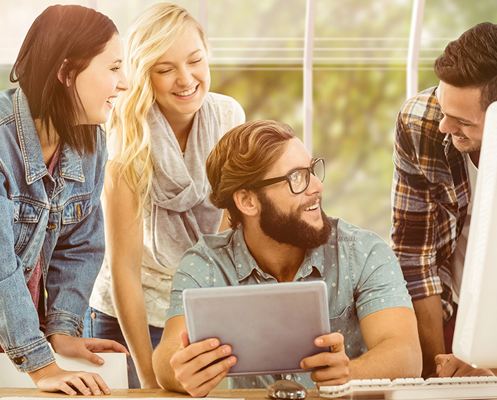 Group of people smiling - Careers